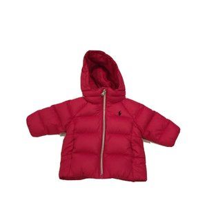 Polo Ralph Lauren Baby Girls 6M Down Puffer Jacket Coat - Pink